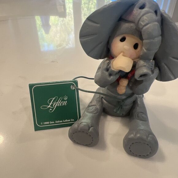 Lefton The Child Within Peanut Statue 1999 Child With Elephant Costume - Picture 2 of 11